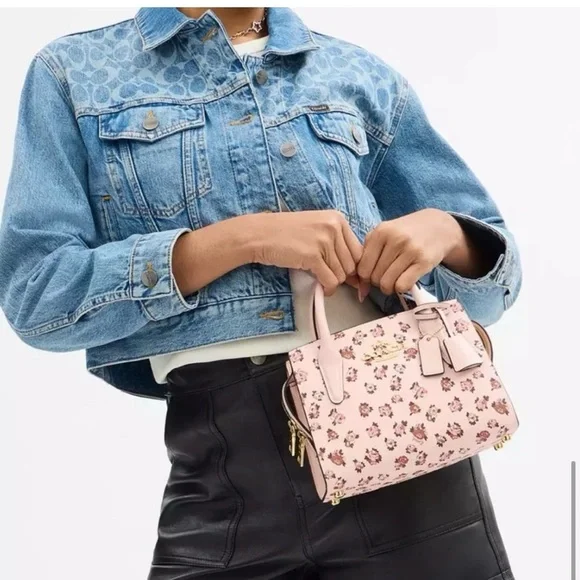 NOT FOR SALE COACH Andrea Carryall Bag With Rose Print - Picture 6 of 7